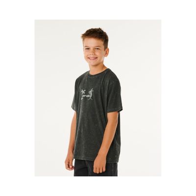 2. RIP CURL Eternal Shred Wash Tee-Boy Black