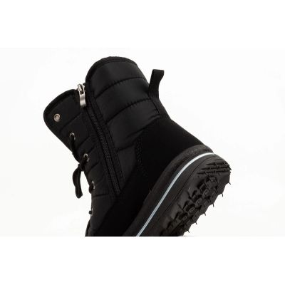 8. Progress Women’s Winter Boots, Black Insulated Snow Boots with Sheepskin Lining