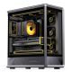 2. Jonsbo D401 PC Gehäuse, Midi Tower, ATX, Tempered Glass - black