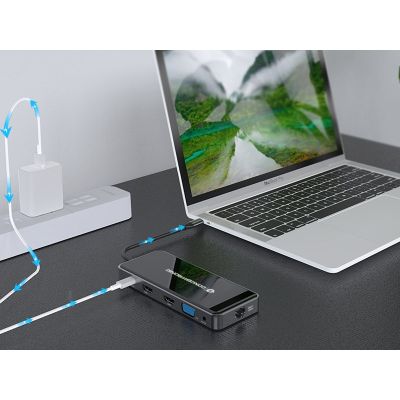 8. Conceptronic DONN15G - Docking Station - USB-C 3.2 Gen 1 - VGA, 2 x HDMI - GigE
