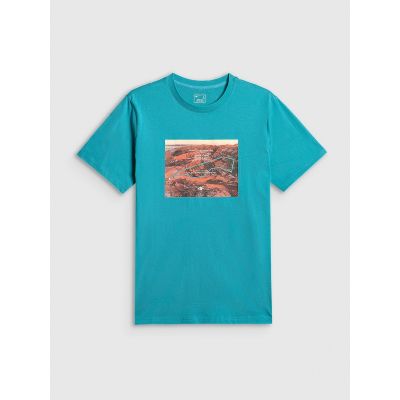 5. Men's regular printed T-shirt 4F 4FRSS26TTSHM4238-35S