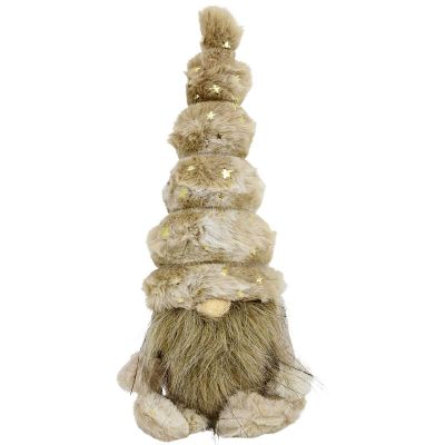 2. DECORATIVE CHRISTMAS GNOME 26 CM MICA – LIGHT BROWN