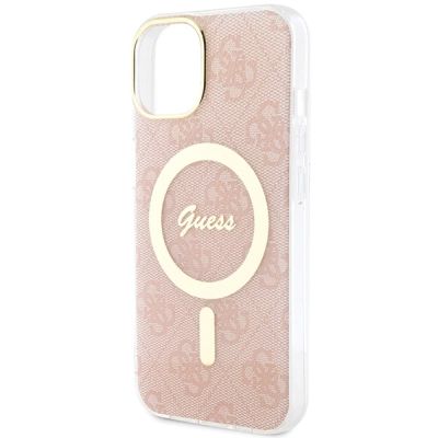 6. Guess IML 4G MagSafe case for iPhone 15 / 14 / 13 - pink