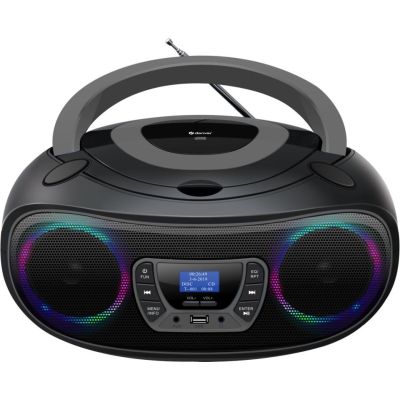 Denver TDB-212GR CD radio, DAB+, DAB, FM, AUX, USB, Bluetooth, CD, Black, Gray