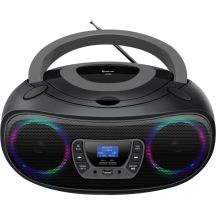 Denver TDB-212GR CD radio, DAB+, DAB, FM, AUX, USB, Bluetooth, CD, Black, Gray