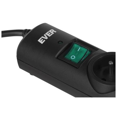 5. Ever OPTIMA surge protector 5.0m (6 x UTE; 10 A; black) (T/LZ08-OPT050/0000)