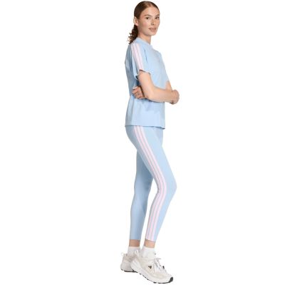 6. adidas Essentials 3-Stripes Cotton Women's Leggings Light Blue KD2352