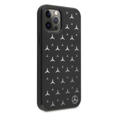 4. Mercedes Silver Stars Pattern Case for iPhone 12 Pro Max - Black