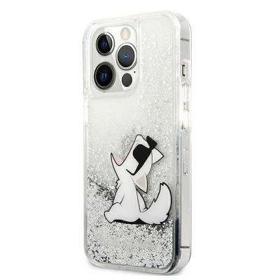 2. Karl Lagerfeld Liquid Glitter Choupette Fun case for iPhone 13 Pro Max 6.7" - silver