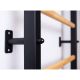 20. WOODEN AND METAL GYMNASTIC WALL BAR WITH WOODEN BAR AND ACCESSORIES BENCHK 221B A076