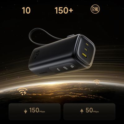 9. Baseus EnerGeek GX11 MiFi 20000mAh 67W Power Bank with Wi-Fi Function - Black