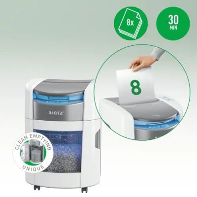 11. Leitz IQ Optimax AutoFeed 150 shredder, P4, 150 sheets, 15 l bin