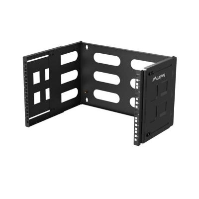 4. LANBERG WALL MOUNT RACK 19' 6U 497X400/240 BLACK