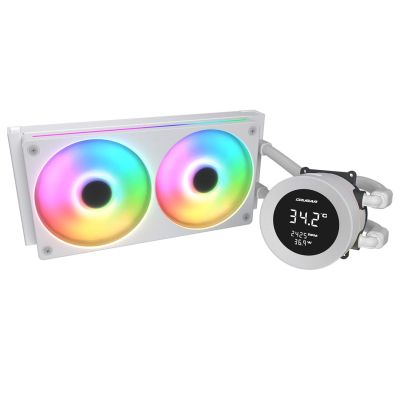 2. COUGAR CGR-PSDVARGB-W-240 Processor All-in-One Liquid Cooler 12 cm White