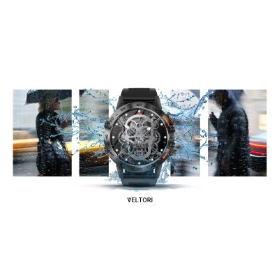 22. VELTORI VT120-1 Smartwatch Black Silicone Strap