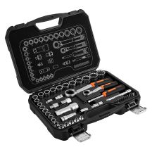 Set of pass-through sockets 1/4" + 3/8", 46 pcs.