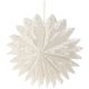 DECORATIVE STAR SNOWFLAKE HANGING PAPER 50CM WHITE