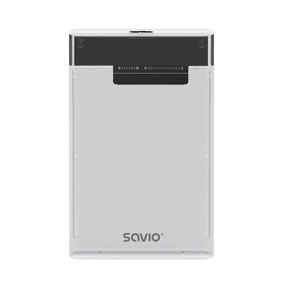 SAVIO EXTERNAL CASE FOR 2.5" HDD/SDD, USB 3.0, TRANSPARENT, AK-66