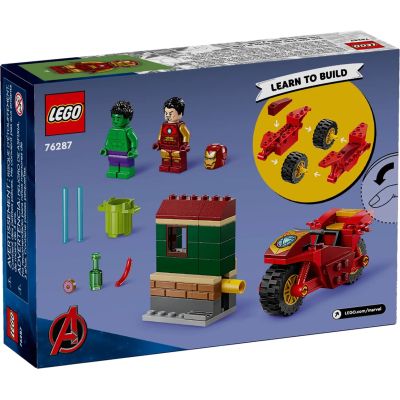 2. LEGO Super Heroes 76287 Iron Man with Motorcycle and Hulk