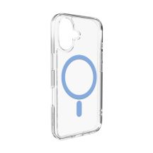 Puro Lite Mag TPU+PC Case Compatible with MagSafe for iPhone 17 - Transparent with Blue Ring