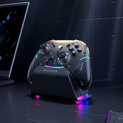 7. Machenike G5Pro Premium Edition Wireless Game Controller with Charging Station - Black and Gold