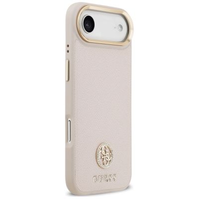 4. Guess Grained Strass Logo MagSafe iPhone Air Case - Pink