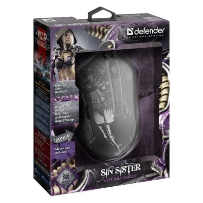 5. Defender Wired Gaming Mouse Sin'Sister GM-933 Optical 7200 DPI 6P 52933
