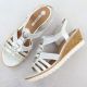 3. Women's wedge sandals with elastic bands silver Remonte R6264-92