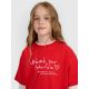 4. Girls' regular printed T-shirt 4F 4FJRAW25TTSHF3188-62S