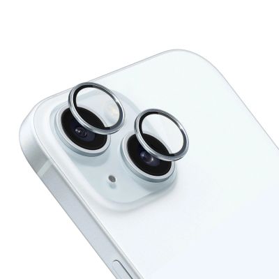 7. 3mk Lens Protection Pro Camera Cover with Blue Frame for iPhone 15