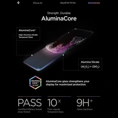 8. Spigen Glas.TR EZ Fit Pro Tempered Glass for iPhone 17 Air - Transparent