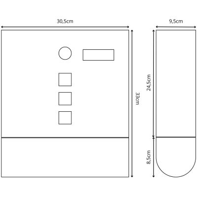 15. LETTERBOX 30.5X9.5X33CM 1067520 SASKA GARDEN