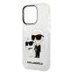 6. Karl Lagerfeld Glitter Karl&Choupette case for iPhone 14 Pro - transparent