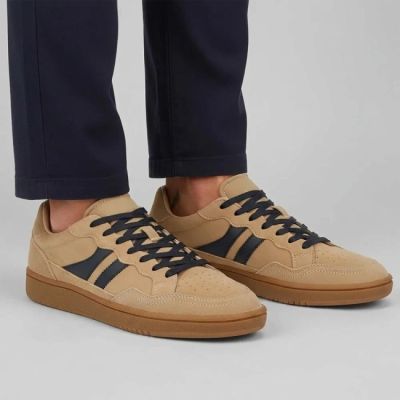 6. Men's leather shoes, beige sneakers, Filippo MP7794