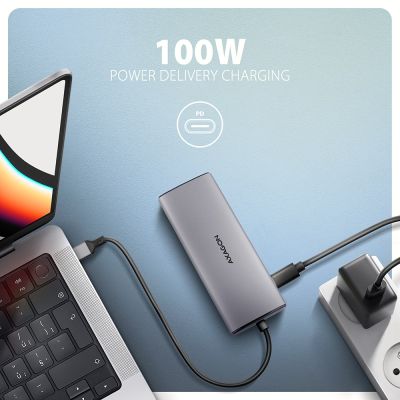 4. Axagon HMC-6G2L Wired Docking Station USB 3.2 Gen 2 (3.1 Gen 2) Type-C Aluminum