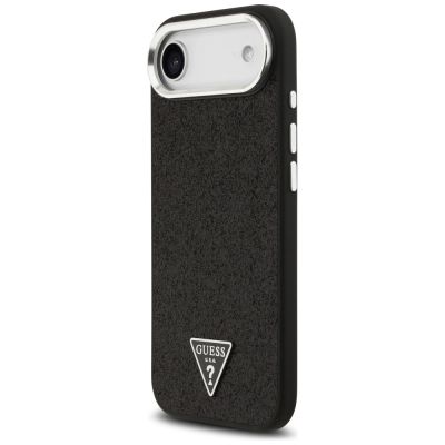2. Guess Glitter Triangle Logo MagSafe Case for iPhone 17 Air - Black