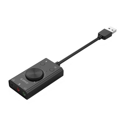 5. Orico SC2 External Multifunction Sound Card with USB-A - Black