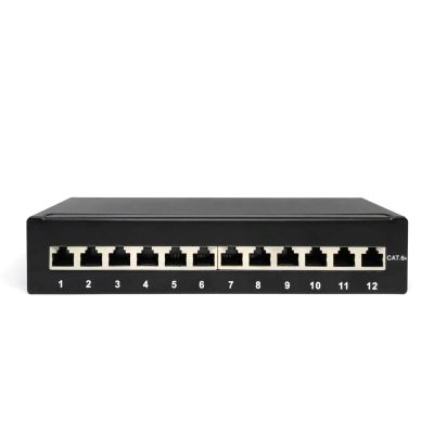 5. Digitus Desktop Patch Panel 12x RJ45, LSA level, cat.6A, shielded, black, cable guide