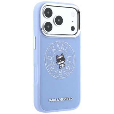 4. Karl Lagerfeld Point & Choupette Sketch MagSafe Case for iPhone 18 Pro Max / 17 Pro Max - Blue