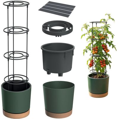 4. TOMATO PLANTING POT WITH LADDER CAPACITY 35L HOME GROWER GREEN PINE