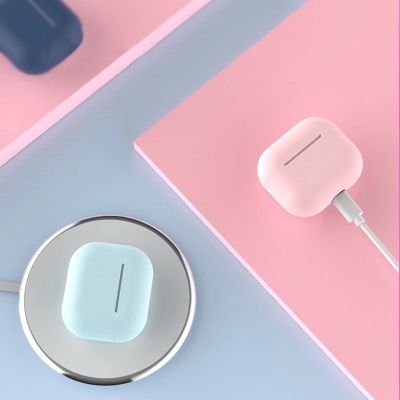 5. Case for AirPods 2 / AirPods 1 silicone soft cover for headphones white (case C)