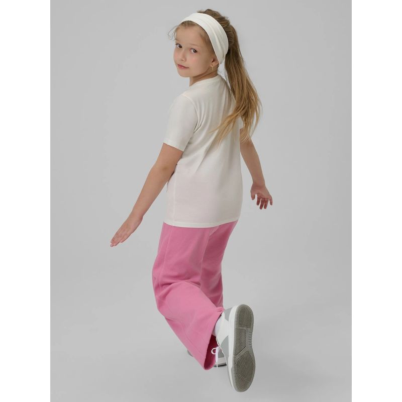 2. Girls' regular printed T-shirt 4F 4FJRSS26TTSHF3455-11S