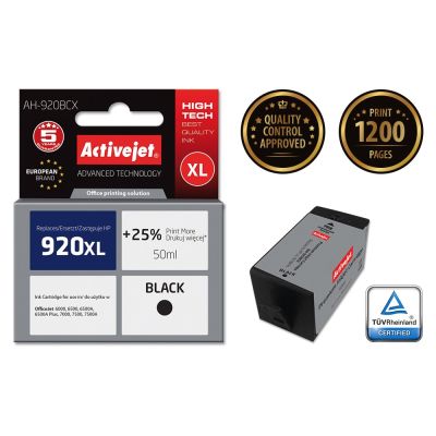 2. Activejet AH-920BCX Ink (replaces HP 920XL CD975AE; Premium; 50 ml; black)