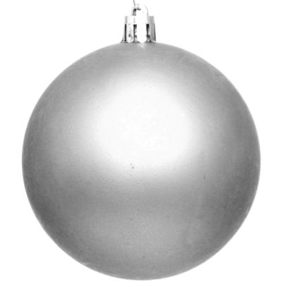 3. DECORATIVE PLASTIC BAUBLE SAFE 12 PCS DIA 60MM SILVER