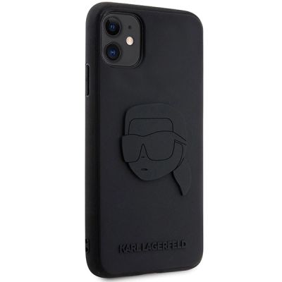 4. Karl Lagerfeld KLHCN613DRKNK iPhone 11 / Xr 6.1" black/black hardcase Rubber Karl Head 3D