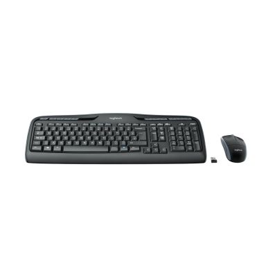 2. Logitech 920-03999 Membrane Keyboard + Mouse Set (USB 2.0; (DE); black; optical)
