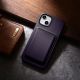 18. iCarer Case Leather Cover Case for iPhone 14 Plus Dark Purple (MagSafe Compatible)