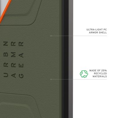 6. Urban Armor Gear Civilian Cell Phone Case 17.5 cm (6.9") Orange, Olive