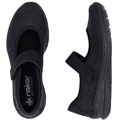 3. Rieker N4299-00 women's black velcro shoes