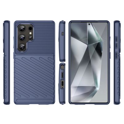 3. Thunder Case Samsung Galaxy S25 Ultra Silicone Armored Case - Blue